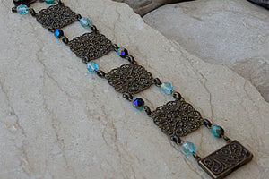 Turquoise Brass Bracelet