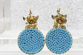 Turquoise Cluster Earrings