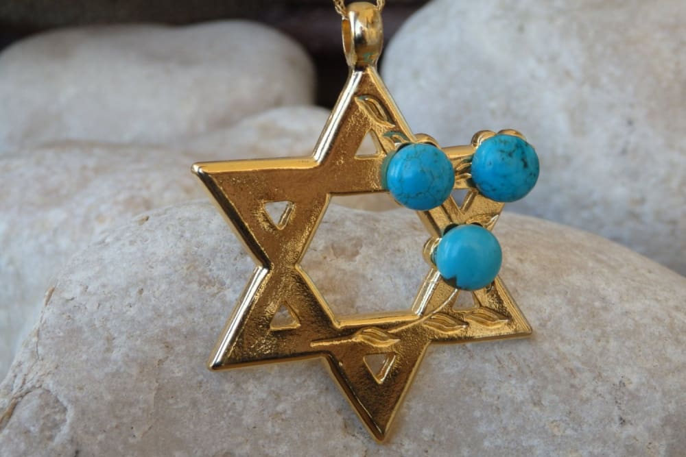 Diamond Star Of David Necklace — EF Collection®