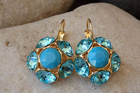 Turquoise Halo Earrings