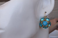 Turquoise Halo Earrings