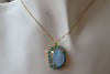 Turquoise Opal Gold Necklace