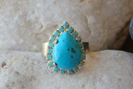 Turquoise Teardrop Ring