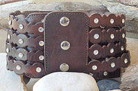 Waist Belt. Corset Belt. Leather Brown Belt. Womens Belt. Women Leather Belt. Waist Slimming Belt. Thick Crystals Belt. Stretch Belt