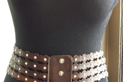 Waist Belt. Corset Belt. Leather Brown Belt. Womens Belt. Women Leather Belt. Waist Slimming Belt. Thick Crystals Belt. Stretch Belt