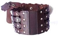 Waist Belt. Corset Belt. Leather Brown Belt. Womens Belt. Women Leather Belt. Waist Slimming Belt. Thick Crystals Belt. Stretch Belt