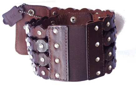 Waist Belt. Corset Belt. Leather Brown Belt. Womens Belt. Women Leather Belt. Waist Slimming Belt. Thick Crystals Belt. Stretch Belt