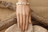Wedding Fresh Water Of Beaded Pearl Bracelet. White Enamel Bracelet. Bridal Dainty Pearl Bracelet.natural Bracelet. Bride Vintage Jewelry
