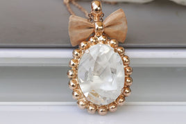 White Bow Pendant
