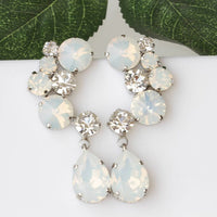 White Bridal Earrings