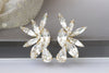 White Bridal Earrings