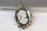 White Cameo Necklace