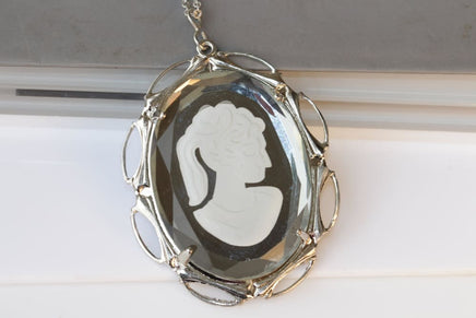 White Cameo Necklace