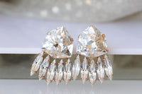 White Crystal Earrings