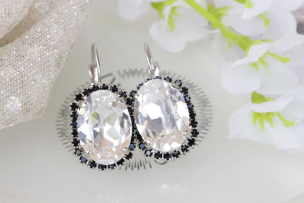 White Crystal Earrings