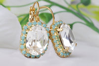 White Crystal Earrings