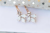 White Crystal Earrings