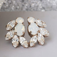 White Crystal Studs
