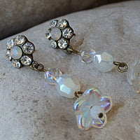 White Earrings. Beaded Earrings. Bridal White Earrings. Pearl And Rebeka Earrings. Stud And Dangle Earrings. Delicate Earrings. Wedding