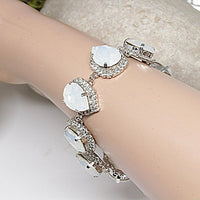 White Opal Crystal Bracelet