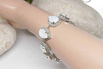 White Opal Crystal Bracelet