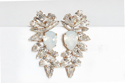 White Opal Earrings