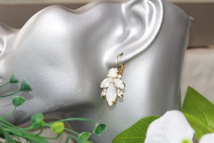 White Opal Earrings