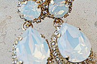 White Opal Earrings