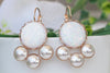 White Opal Earrings