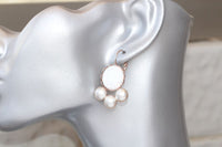 White Opal Earrings