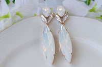 White Opal Earrings