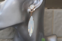 White Opal Earrings