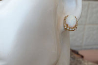 White Opal Gold Necklace