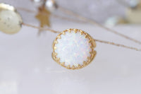 White Opal Ring