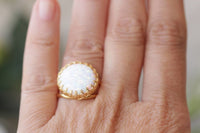 White Opal Ring