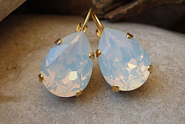 White Opal Rebeka Drop Earrings