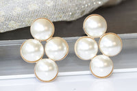 White Pearl Earrings