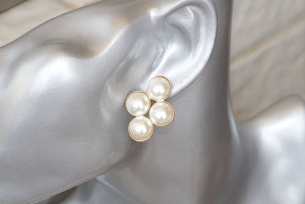 White Pearl Earrings