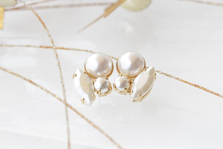 White Pearl Studs