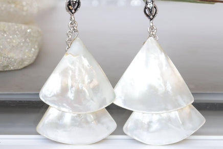 White Shell Earrings