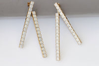 White Stick Earrings