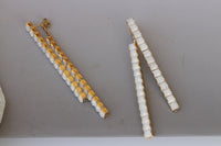 White Stick Earrings