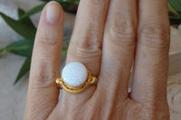 White Stone Ring