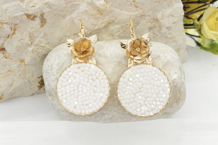 White Rebeka Earrings