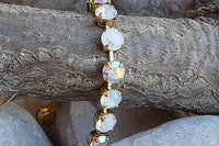 White Rebeka Rhinestone Bracelet