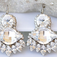 White Wedding Earrings