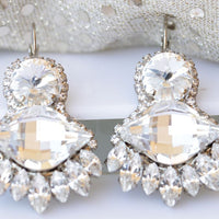 White Wedding Earrings