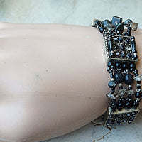Wide Black Bracelet