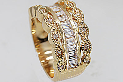 Wide Half Eternity Band Ring
