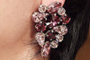 Women Cluster Big Earrings. Purple And Pink Crystal Rebeka Earrings. Large Elegant Stud Earrings. Christmas Gift For Her. Bridemaids Gift
